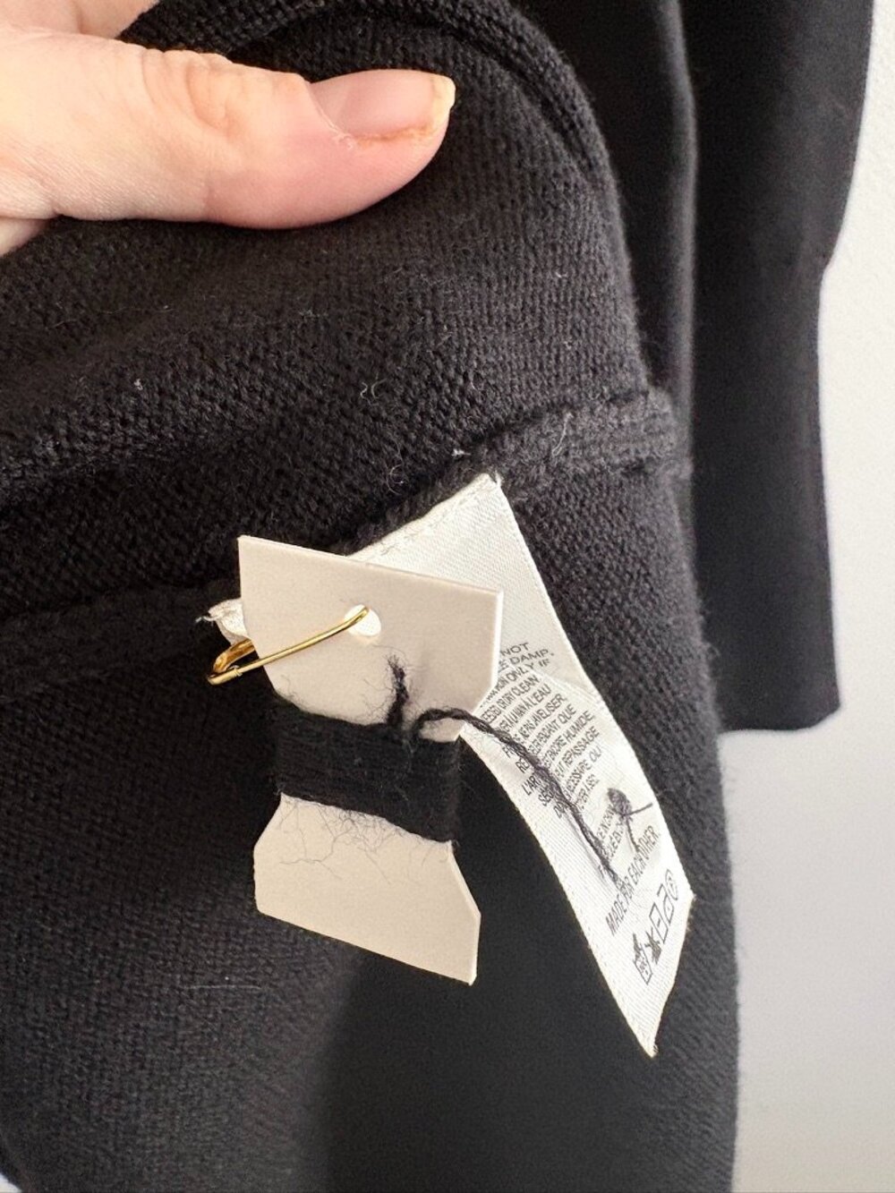 Aritzia Wilfred Utopia Wool Dress Button Cardigan Midi Sweater Black Size Small - Picture 7 of 8